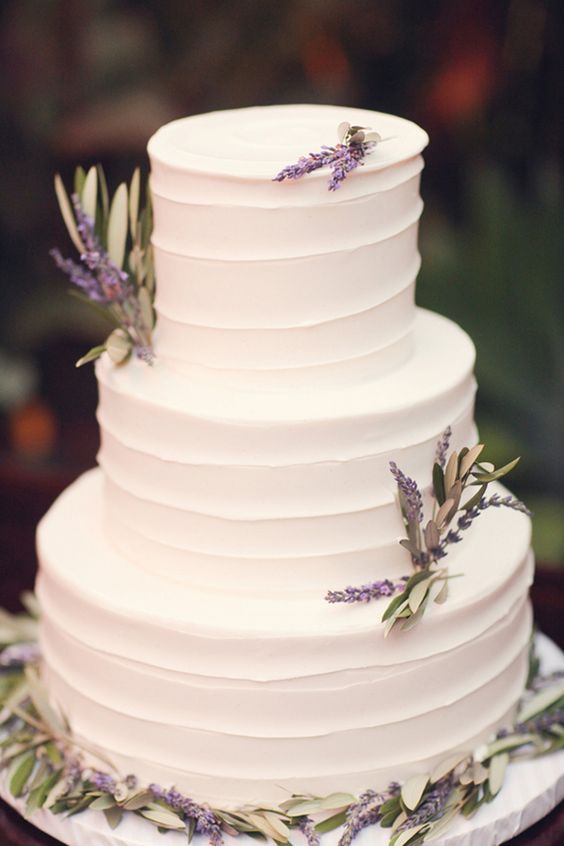 9 Wedding Cakes With Lavender Frosting Photo Lavender Wedding