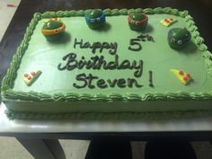 Ninja Turtle Sheet Cake