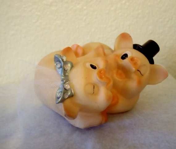 Pig Wedding Cake Toppers