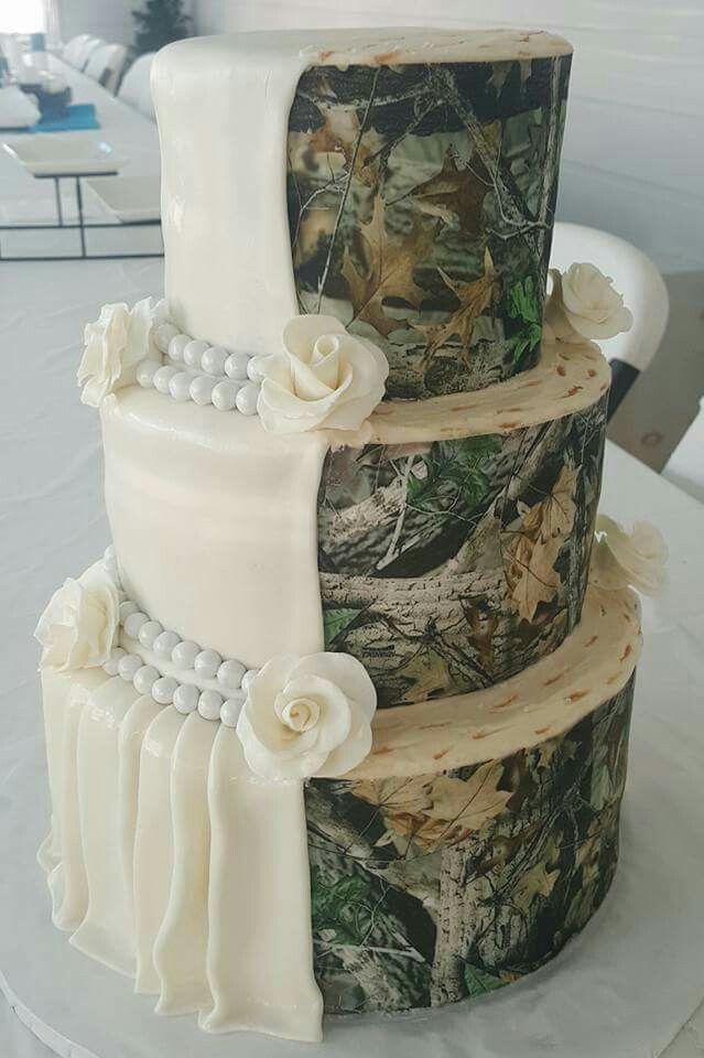 Redneck Camo Wedding Cake