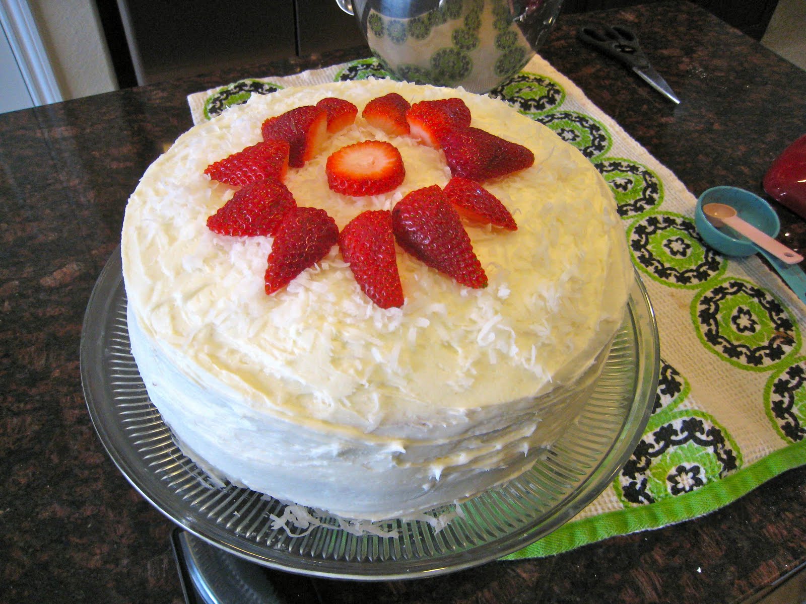 Strawberry Cake with Coconut