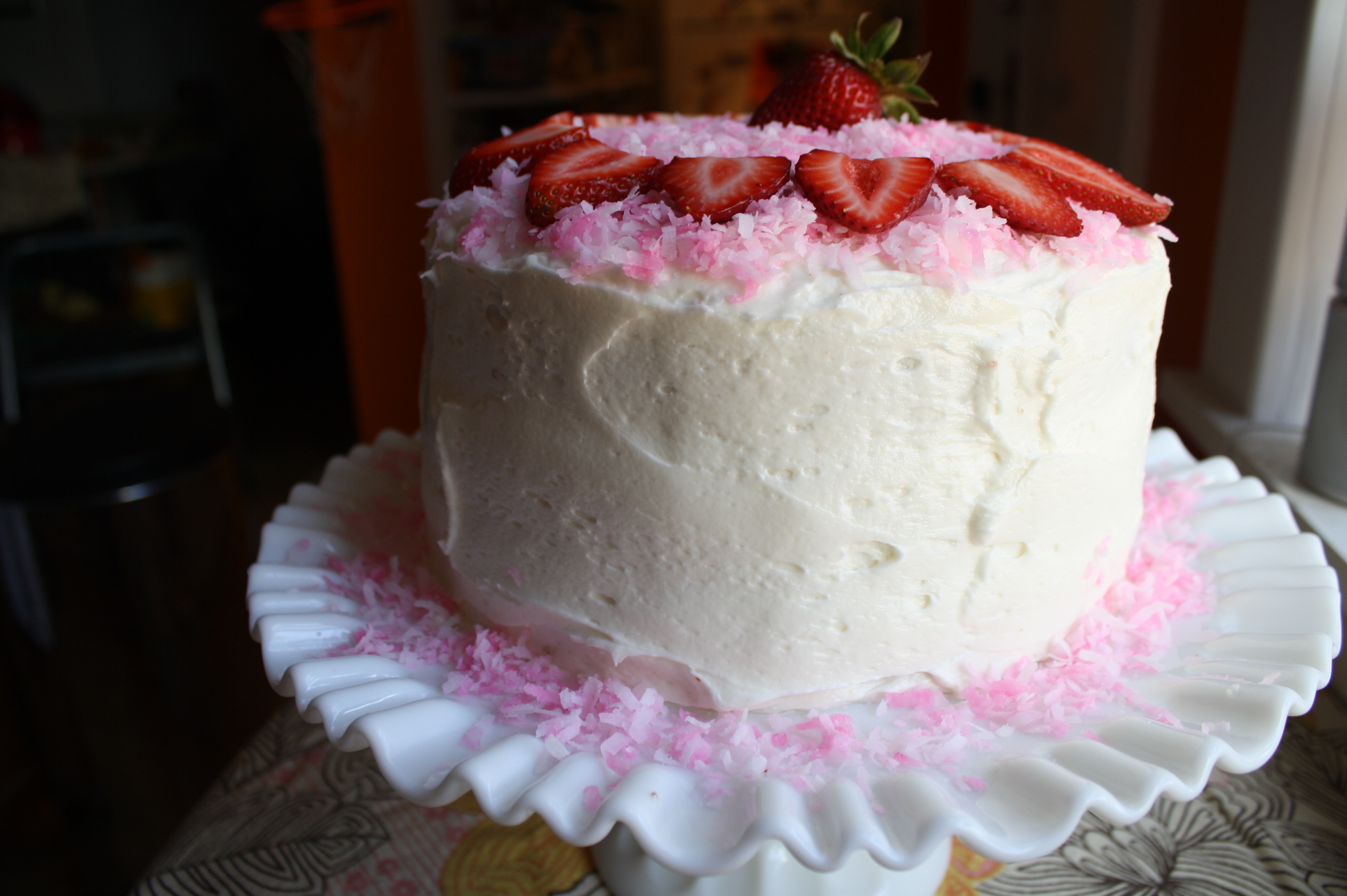 Strawberry Coconut Cake