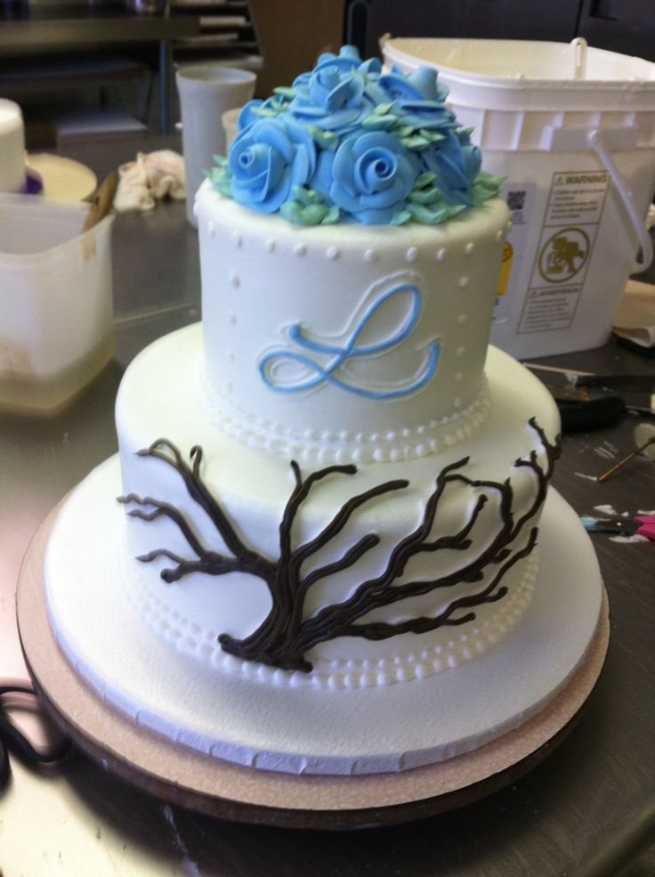 Wedding Cake with Tree Branches