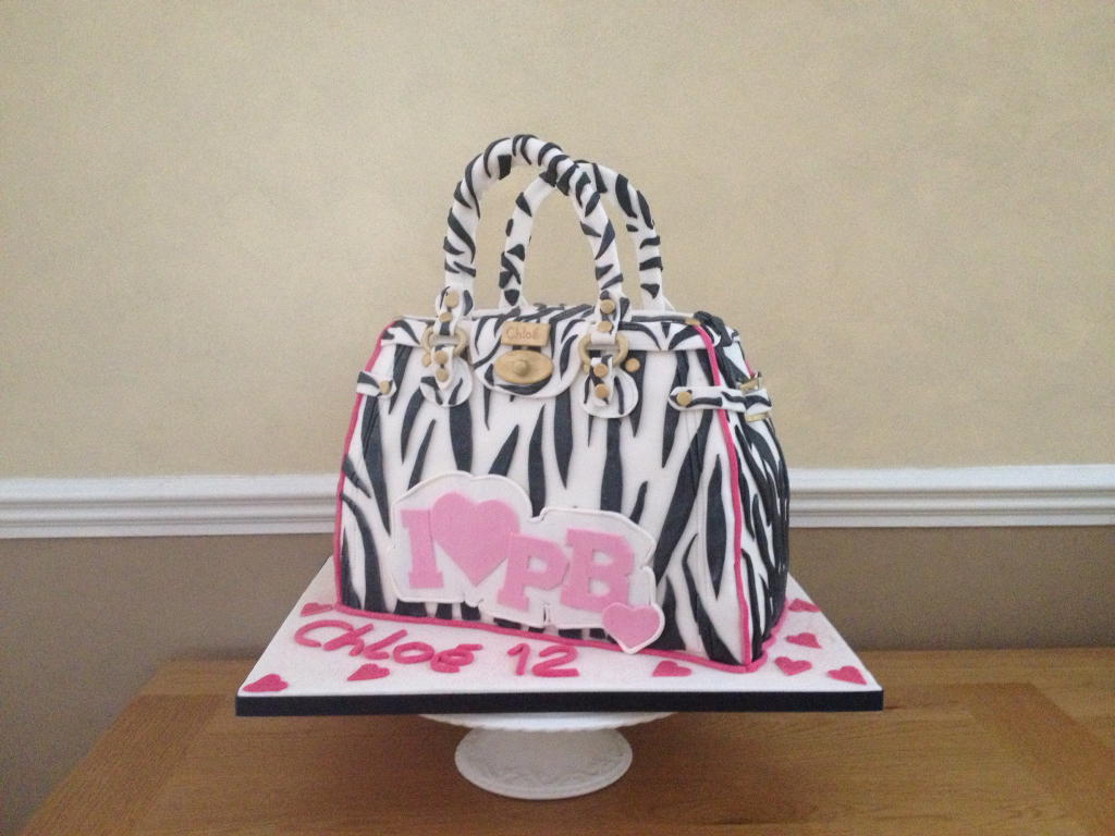 Zebra Print Handbag Cake