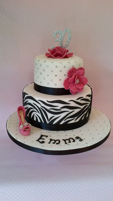 Zebra Shoe Cake