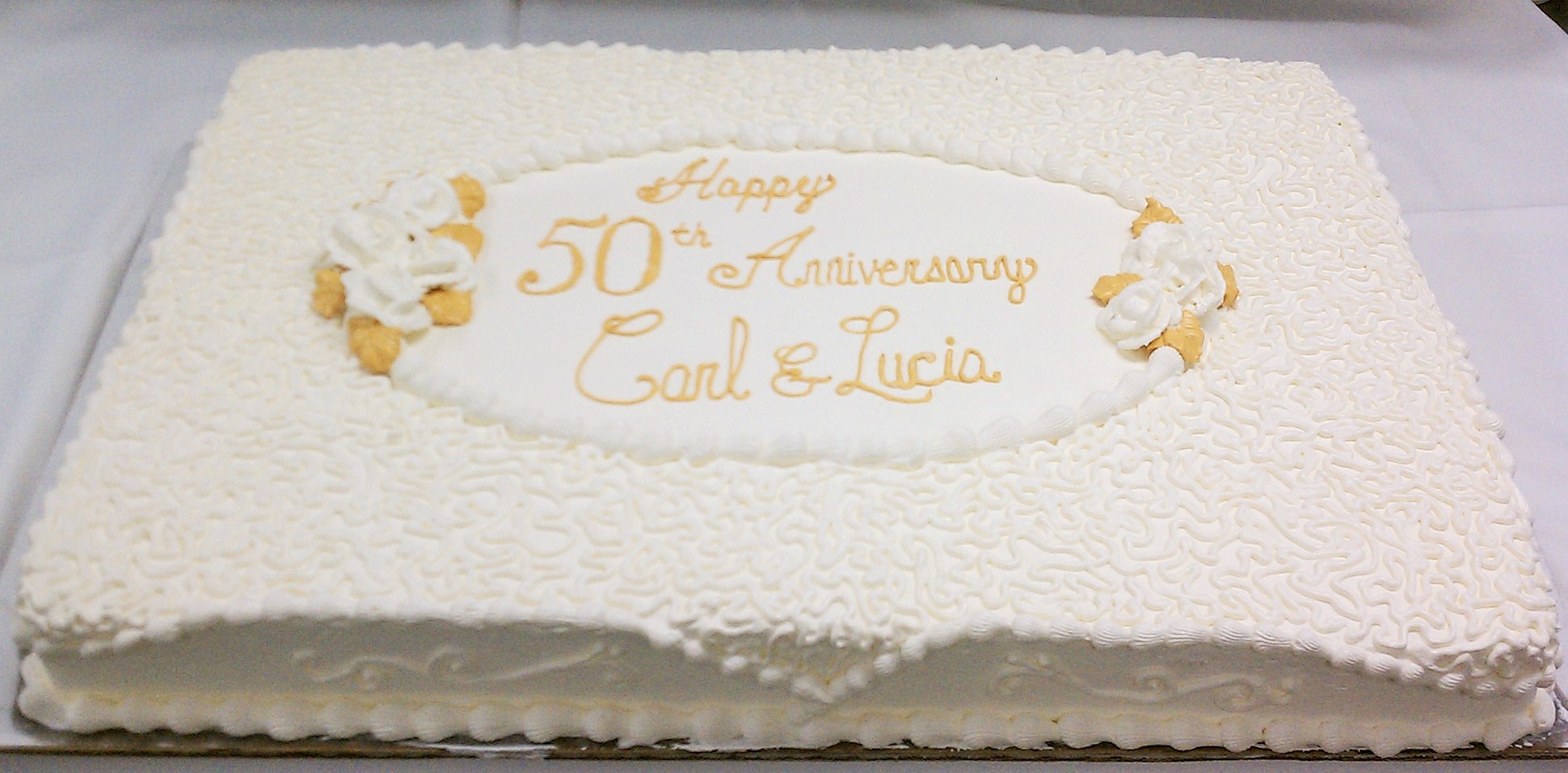 50th Anniversary Sheet Cake