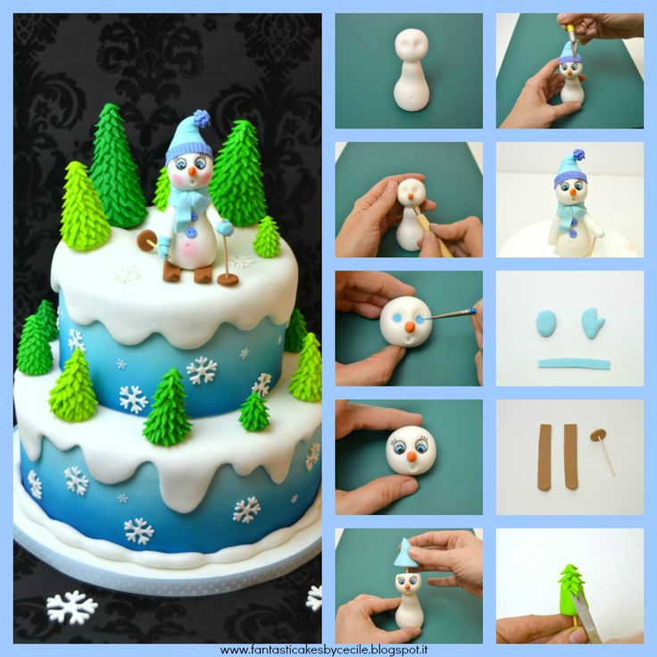 13 Snowman Fondant Cakes Photo Snowman Fondant Cake Cake