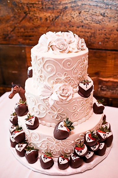 Chocolate Covered Strawberry Wedding Cake