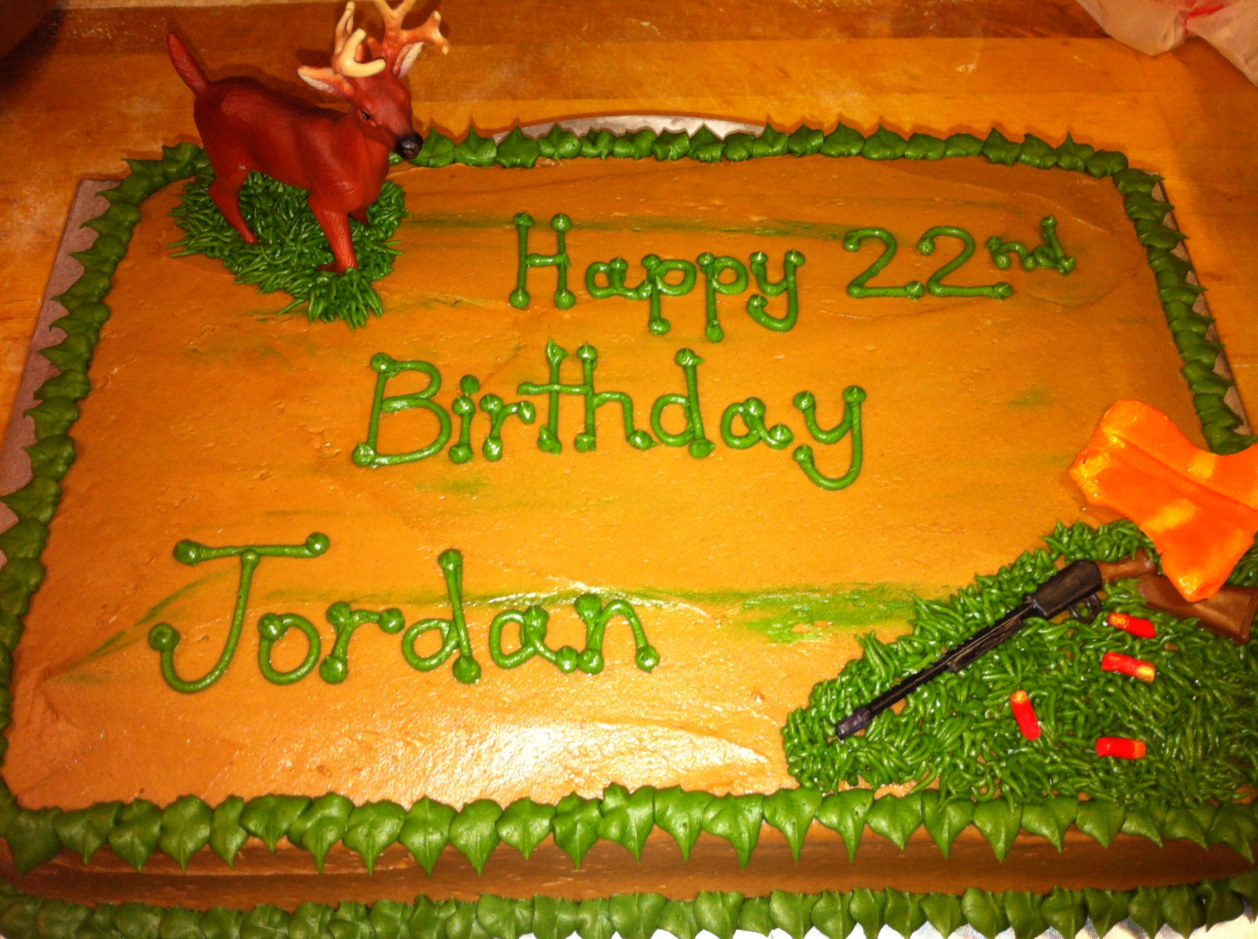 Deer Hunting Sheet Cake