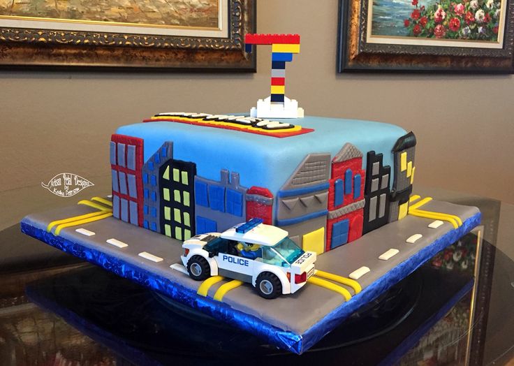 11 LEGO Food City Birthday Cakes Photo - LEGO Police Birthday Party ...