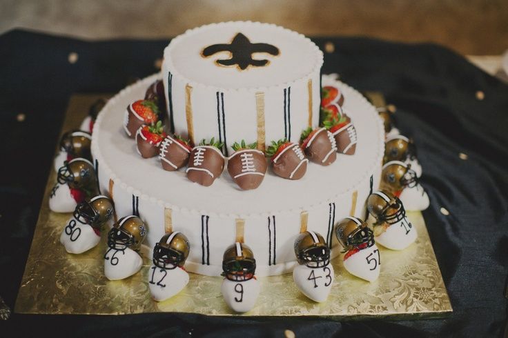 New Orleans Saints Wedding Cake