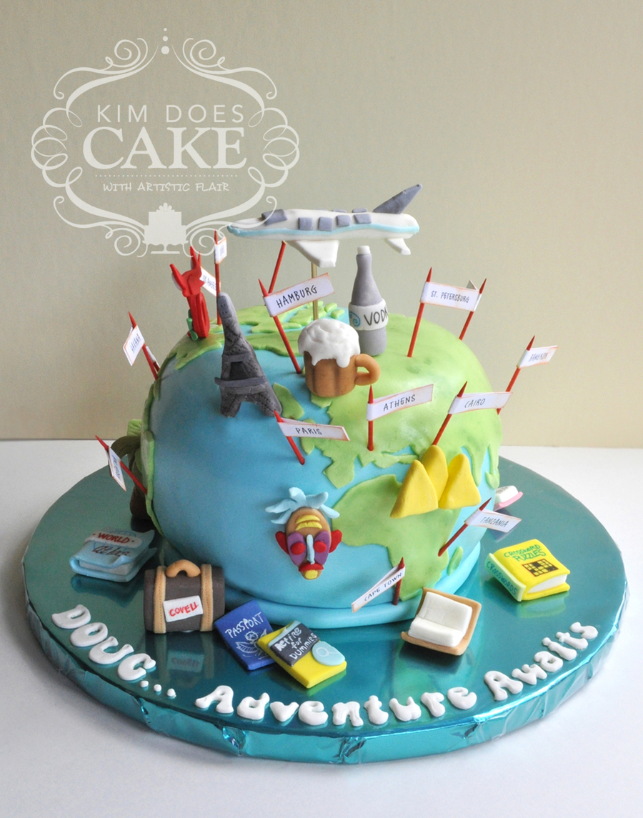 Retirement Travel Cake