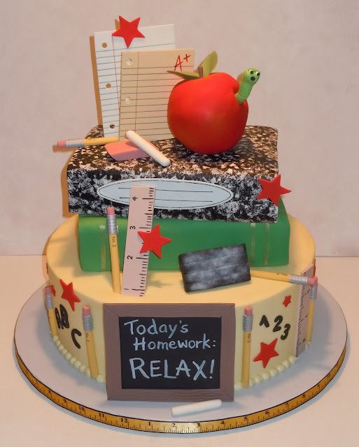 School Teacher Retirement Cake Ideas