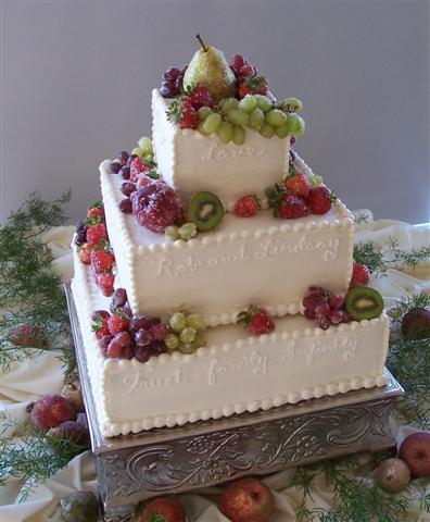 Sugared Fruit Wedding Cake