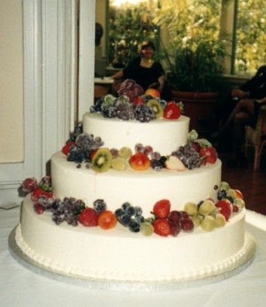 Wedding Cake with Sugared Fruit