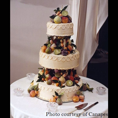 Wedding Cake with Sugared Fruit