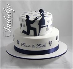 2 Tier Engagement Cake