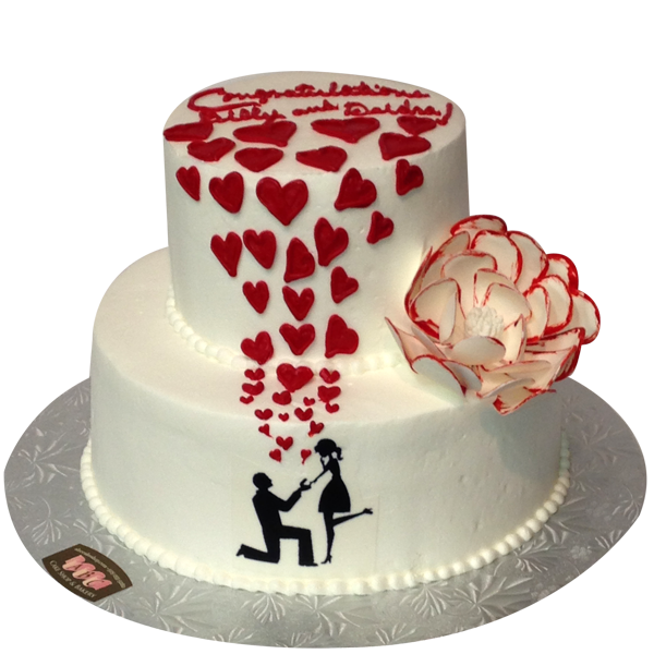 2 Tier Engagement Cake