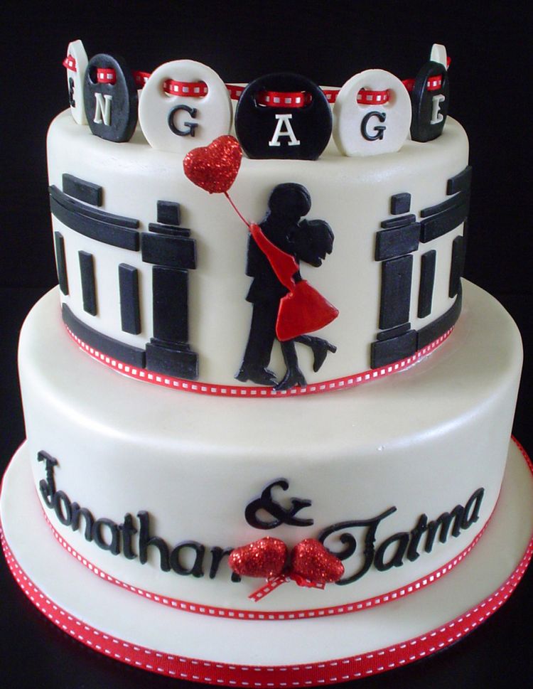 2 Tier Engagement Cake