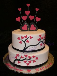 2 Tier Engagement Party Cakes