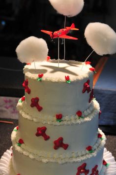 Airplane Wedding Cake Topper