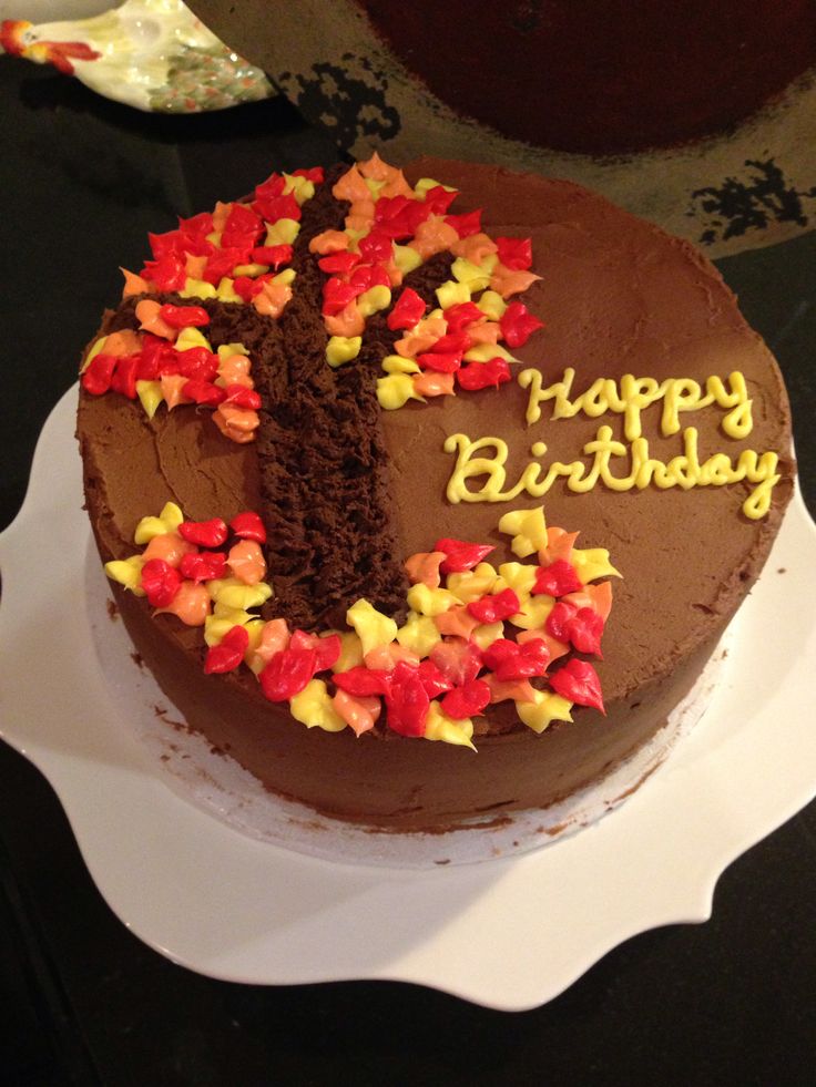 Autumn Birthday Cake