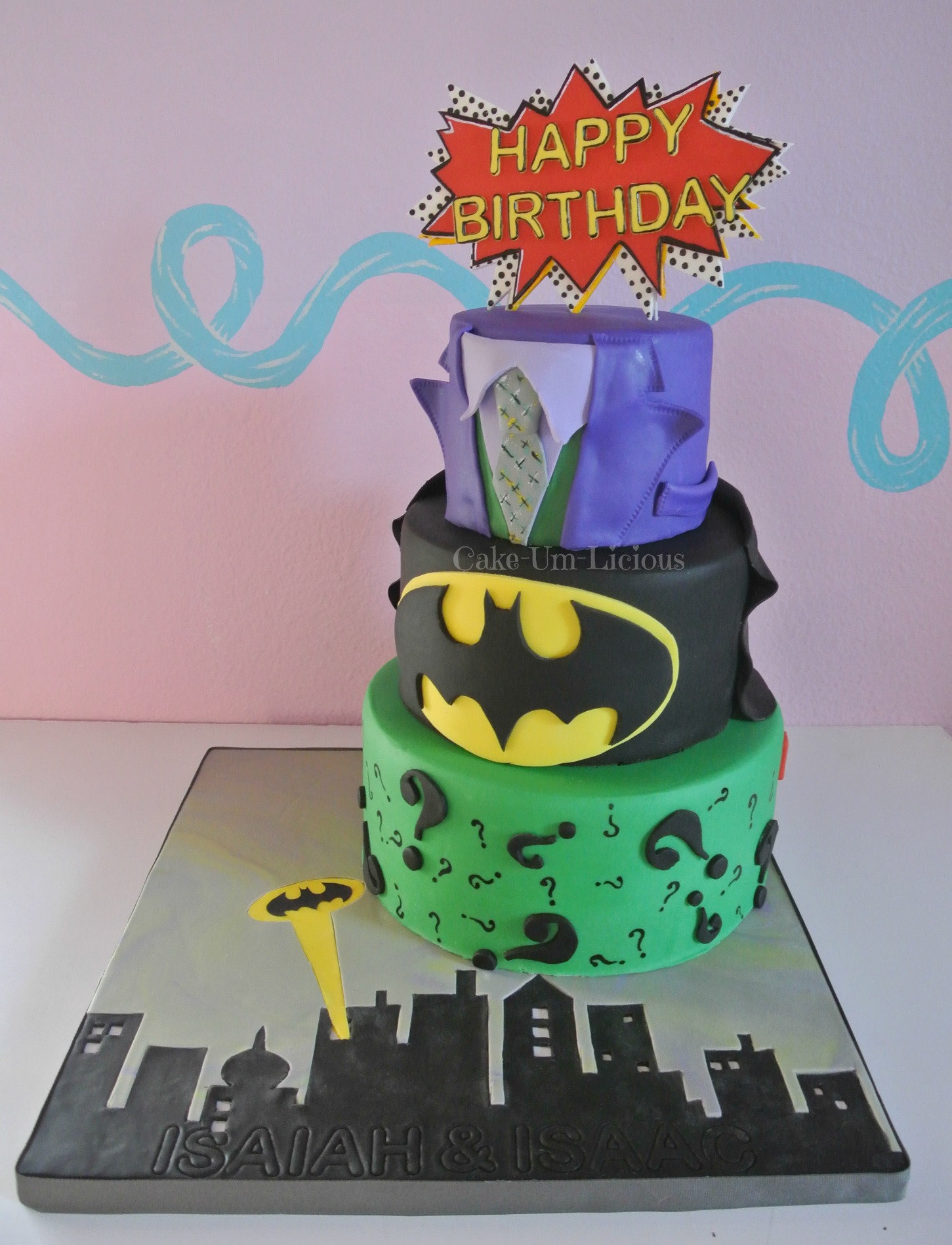 Batman and Joker Birthday Cake