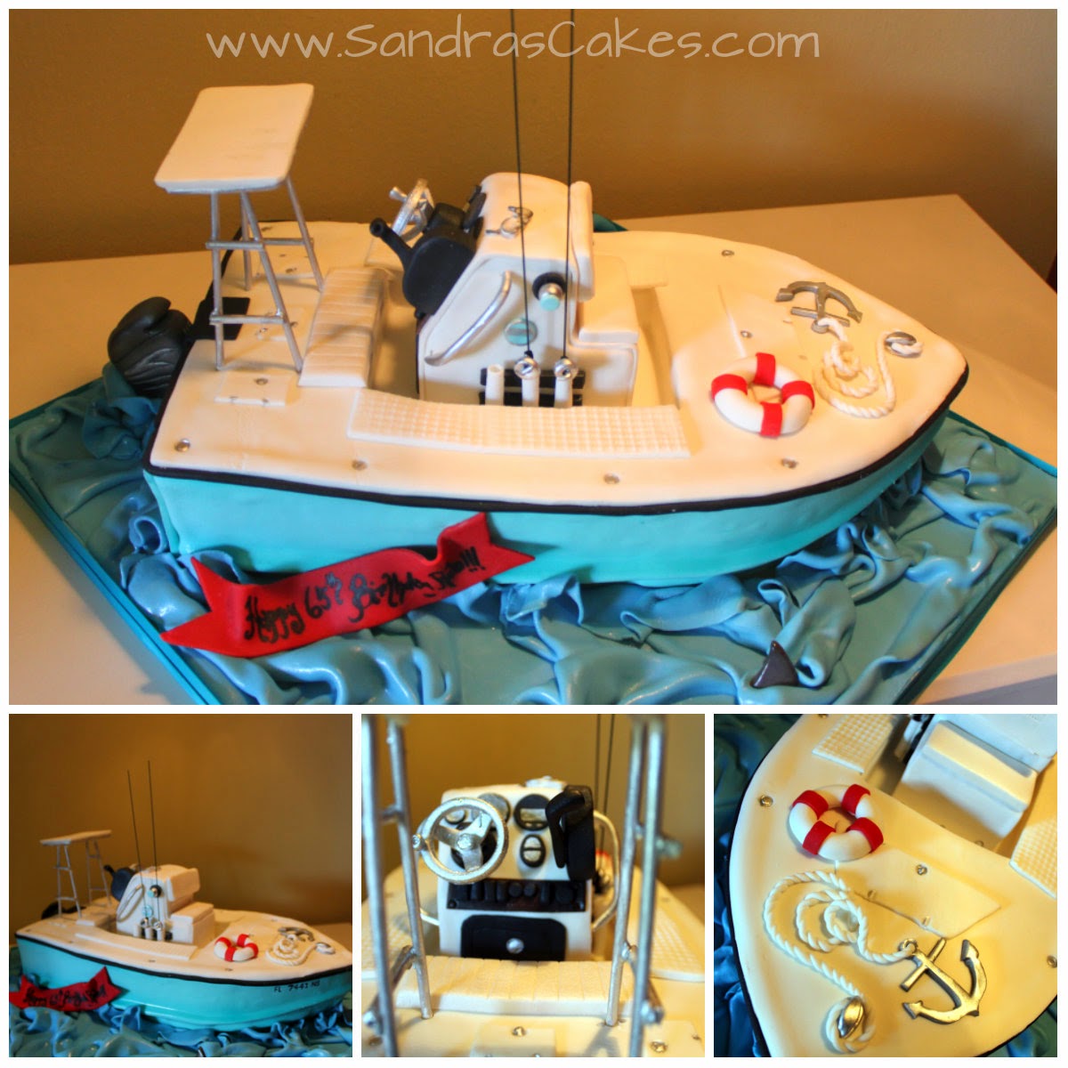 Boat Themed Birthday Cake