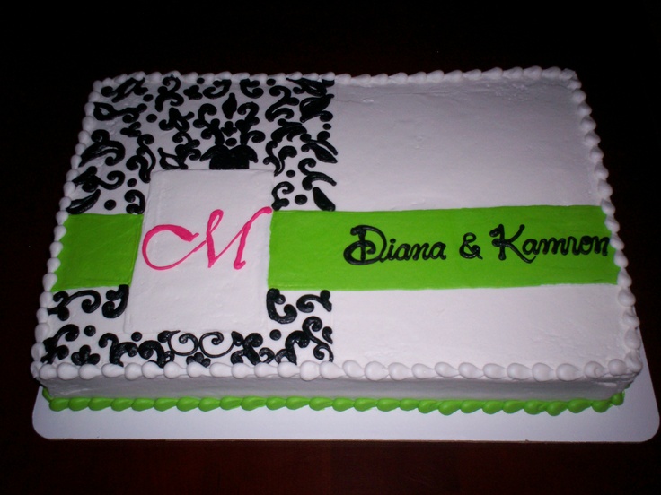 Damask Sheet Cake