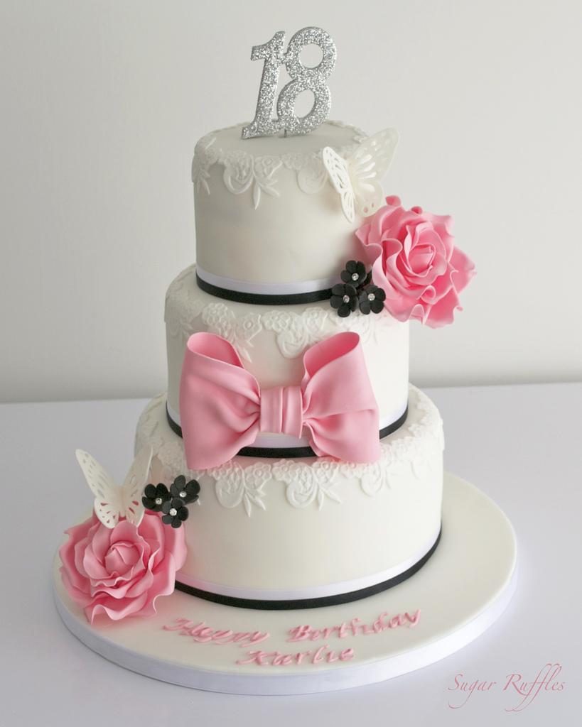 Elegant 18th Birthday Cakes for Girls