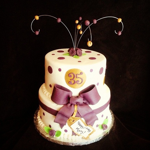 Gold 35th Birthday Cakes