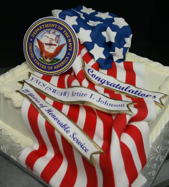 Military Retirement Cake