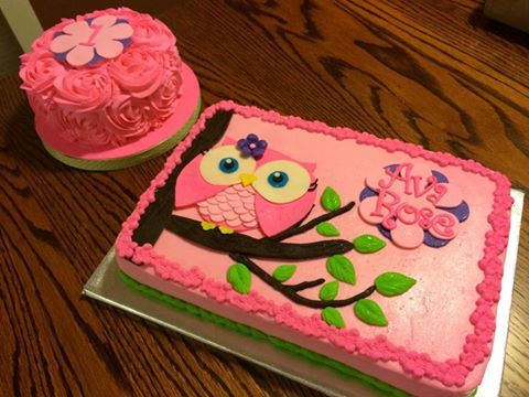 Owl Birthday Sheet Cake Ideas