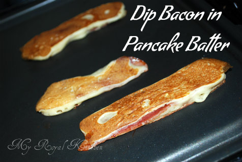 Pancake Batter Dipped Bacon