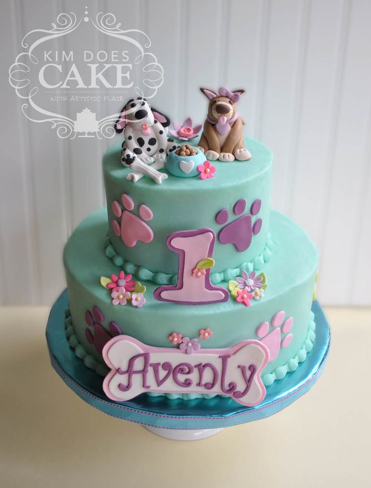 Puppy 1st Birthday Cake