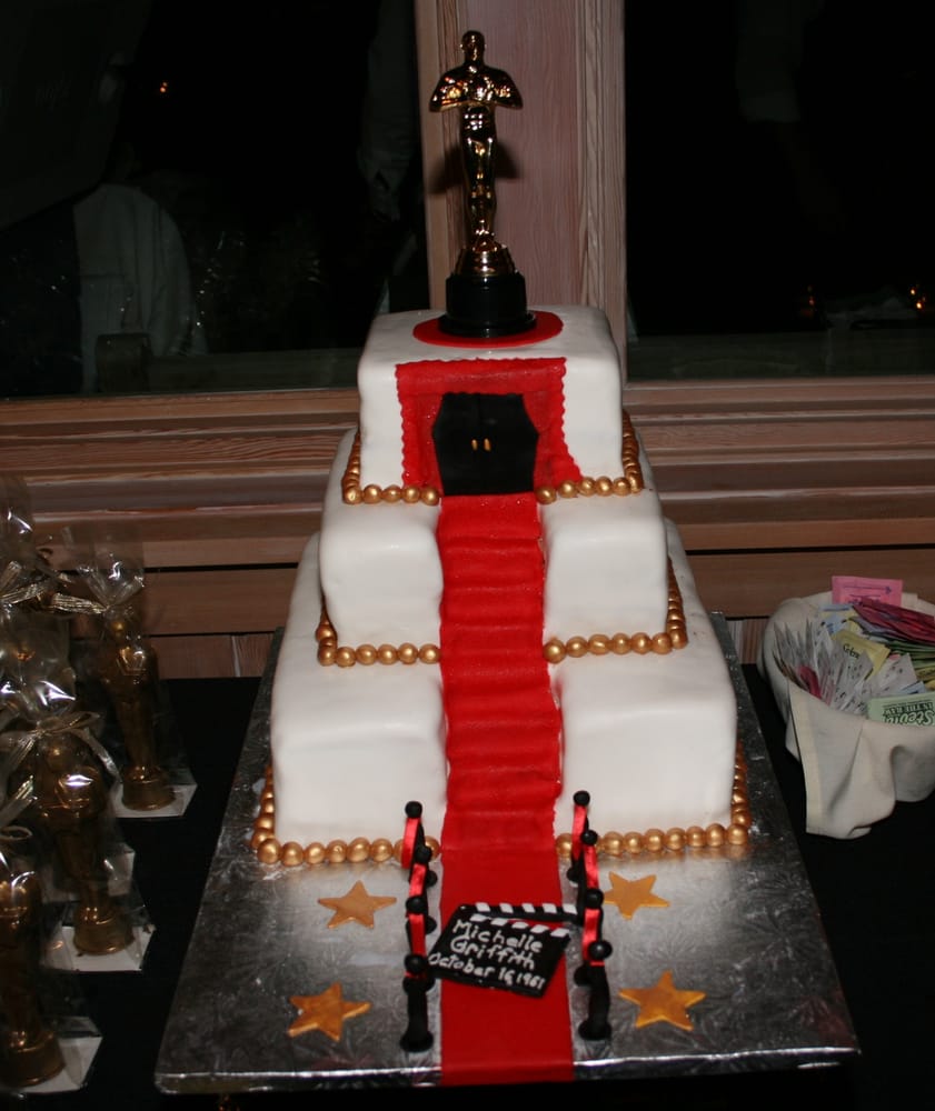 Red Carpet Theme Birthday Cake