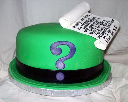 Riddler Riddle Me This Cake