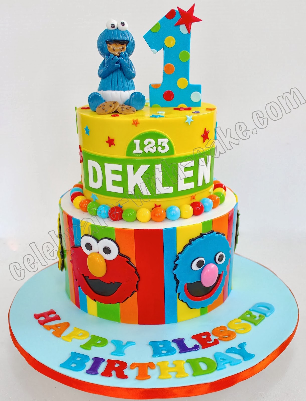 Sesame Street 1st Birthday Cake