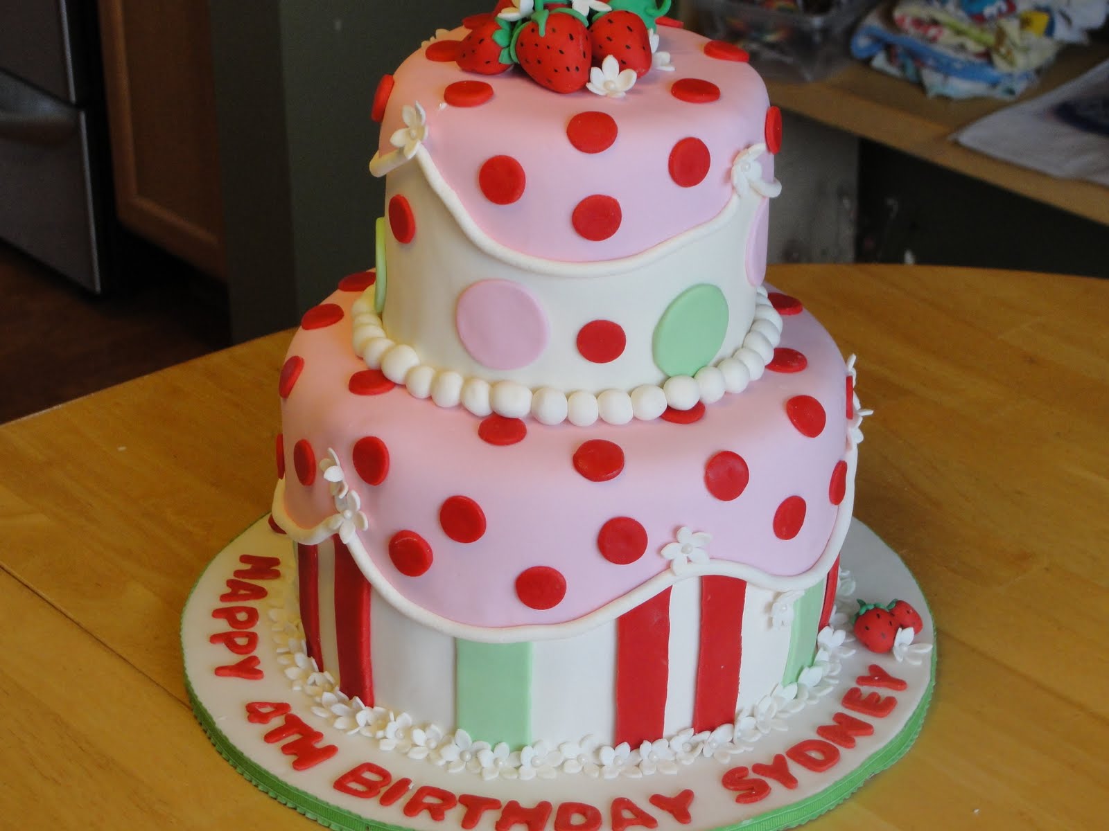 Strawberry Shortcake Birthday Cake