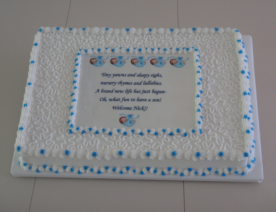 Baby Shower Sheet Cake