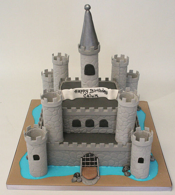 Castle and Knight Birthday Cake