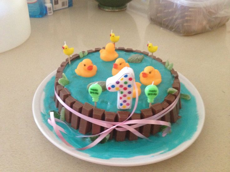 Duck Pond Birthday Cake