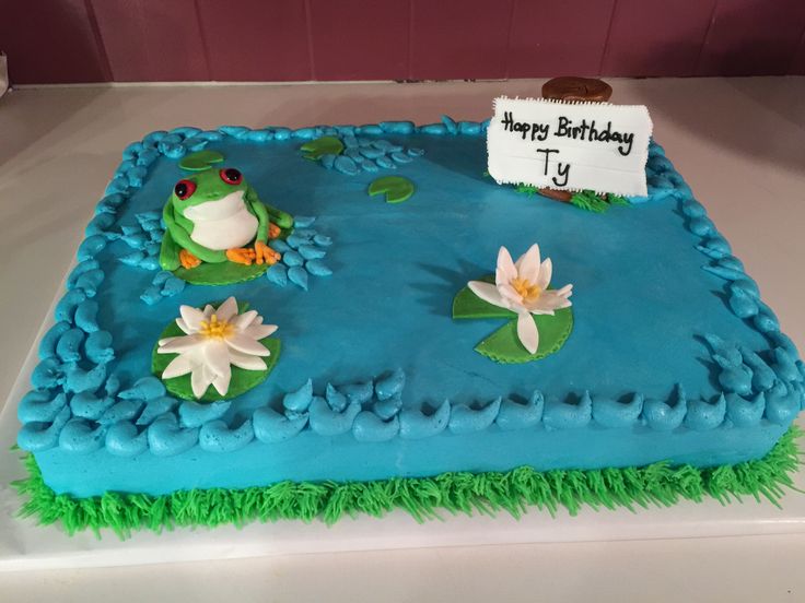 Frog Sheet Cake