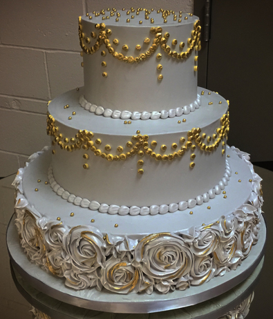 Gold Wedding Anniversary Cake