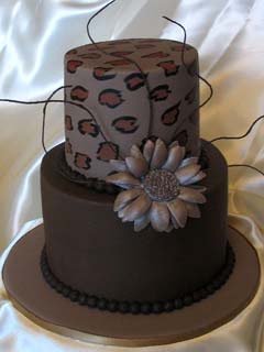 Leopard Print Wedding Cake