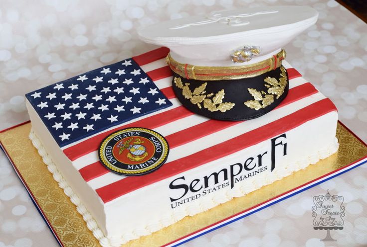 Marine Corps Sheet Cake