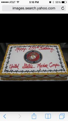 Marine Sheet Cake