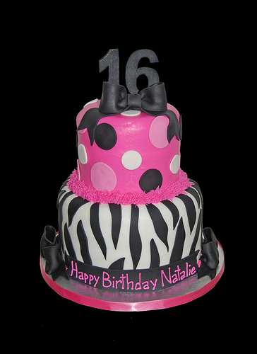 Pink and Black Zebra Print Cake Ideas