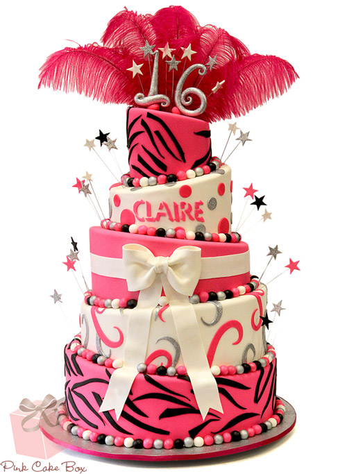 Pink Sweet 16 Cake