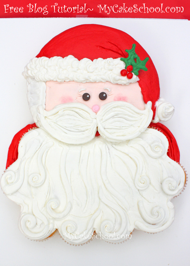 Santa Claus Cupcake Cake